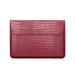 Crocodile Textured PU Leather Laptop Sleeve with Built-In Stand
