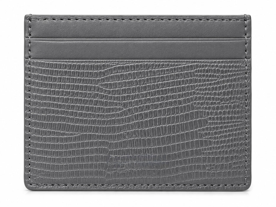 Luxury personalized leather card holder with custom monogram
