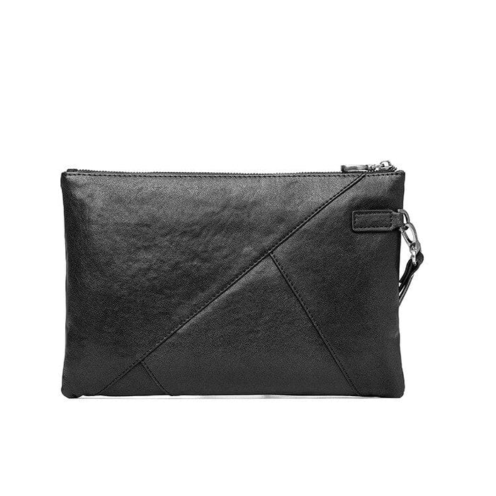 Genuine Cowhide Leather Men's Classic Business Clutch Bag