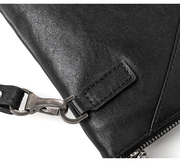 Genuine Cowhide Leather Men's Classic Business Clutch Bag