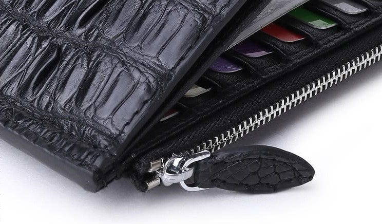 Men's Genuine Alligator Leather Card Holder - Classic Handmade Wallet