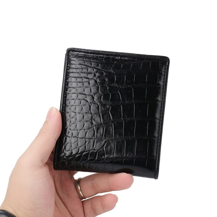 Luxury Croc Skin Leather Men's Business Wallet Card Holder