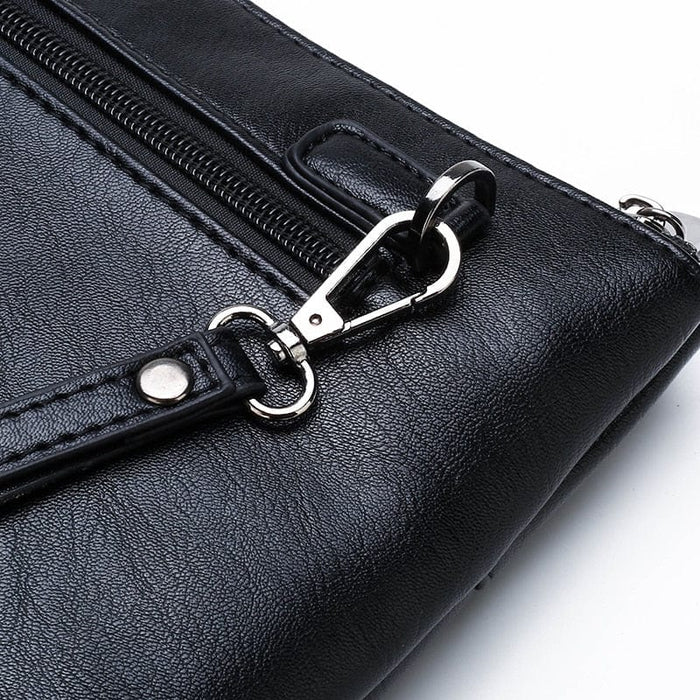 Genuine PU Leather Handmade Men's Classic Business Clutch Bag