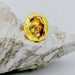 Luxury Citrine and Diamond Silver Ring Unique Design Elements