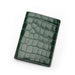 Luxury crocodile pattern leather passport holder with RFID blocking and card slots