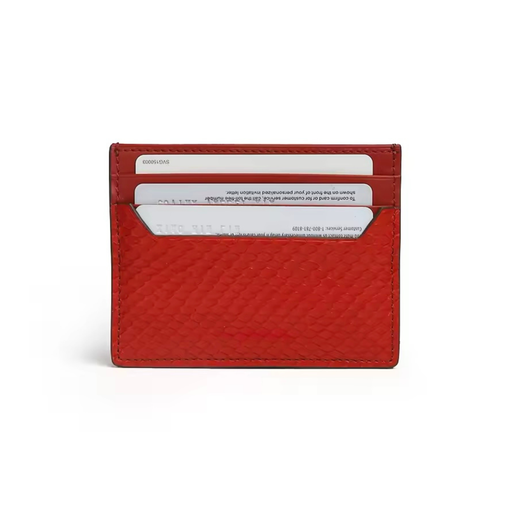 Luxury exotic python leather card holder
