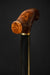 Elegant Derby Walking Stick with Burl Wood Handle and Brass Collar