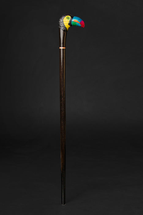 Luxury walking cane with hand-painted details