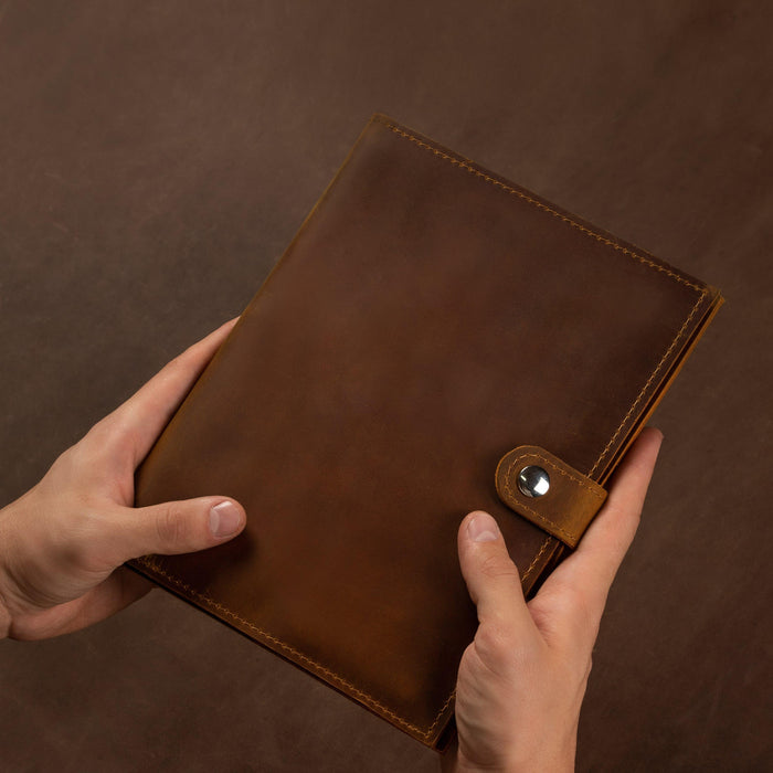 Leather Business Portfolio, Leather Journal, Padfolio with Business Card