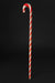 Wooden Candy Walking Cane Christmas, Hand Painted Red White