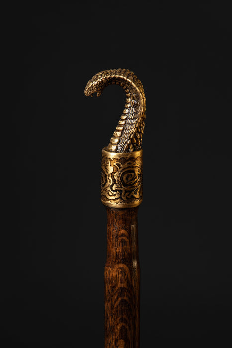 Walking stick with cobra handle