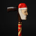 Santa Claus Christmas Walking Cane Candy Stick, Hand Carved