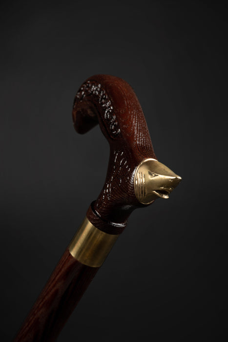 Shark Walking Stick Brass Handle Luxury Stick - Lux