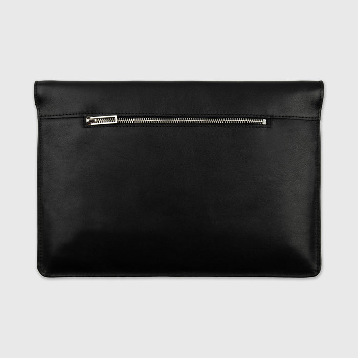 Laptop Sleeve MacBook Leather, Black - Vintage Pattern - Model M