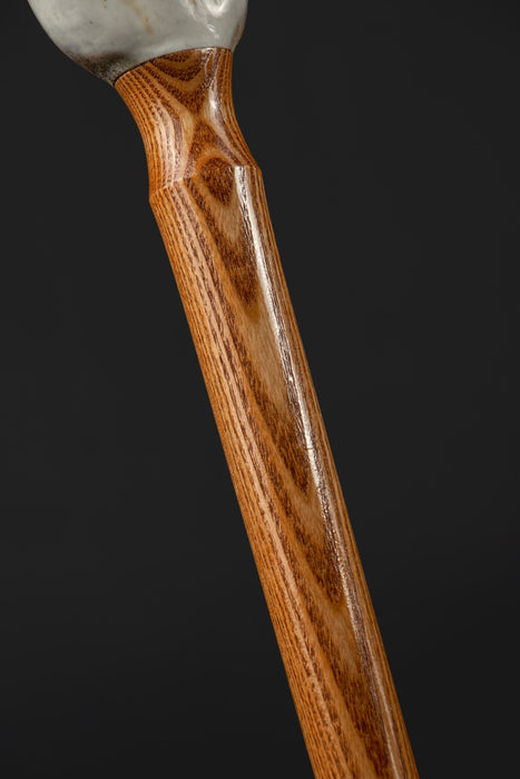 Bird on a pear cane with antique bone handle