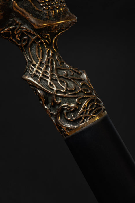 Luxurious cane with skull-shaped handle