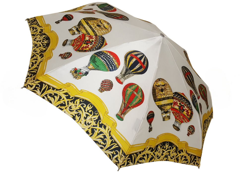 Stylish folding umbrella with hot air balloons design