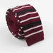 Classy Men Red White Black Square Knit Tie