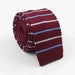 Square Knit Tie in Red Blue and White Classic Mens Accessory