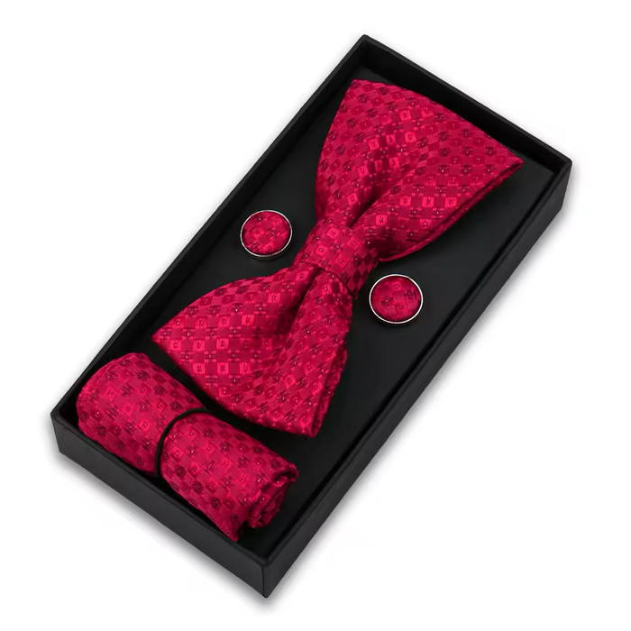 Rosafarbene Seidenfliege mit Blumenmuster für stilvolle Männer