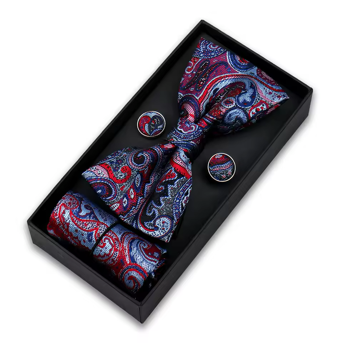 Rosafarbene Seidenfliege mit Blumenmuster für stilvolle Männer