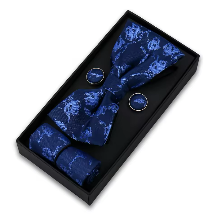 Rosafarbene Seidenfliege mit Blumenmuster für stilvolle Männer