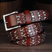 Men’s leather belt with pin buckle