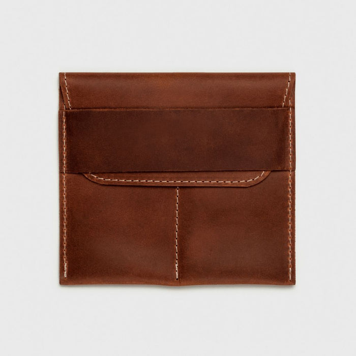 Leather watch case with compartments