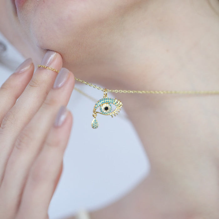 Eye of Horus Gold Chain Evil Eye Necklace