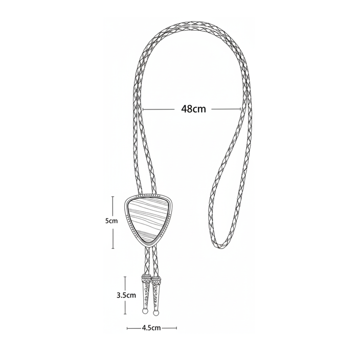 Natural stone bolo tie