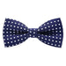 Mens Blue Polka Dot Bow Tie - Classy Accessory for Formal Occasions
