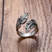 Fancy Feather Stainless Steel Ring Men's