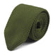 Solid Olive Green Knitted Tie for Classy Men