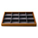 Solid wood jewelry organizer tray with stackable feature