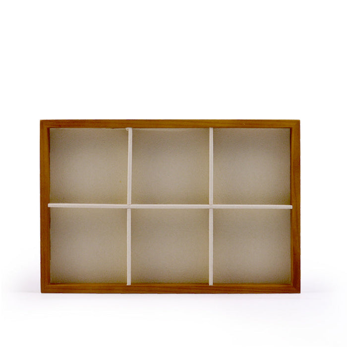 Durable wood jewelry display showcase tray