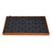 Gray microfiber wood tray for jewelry organization