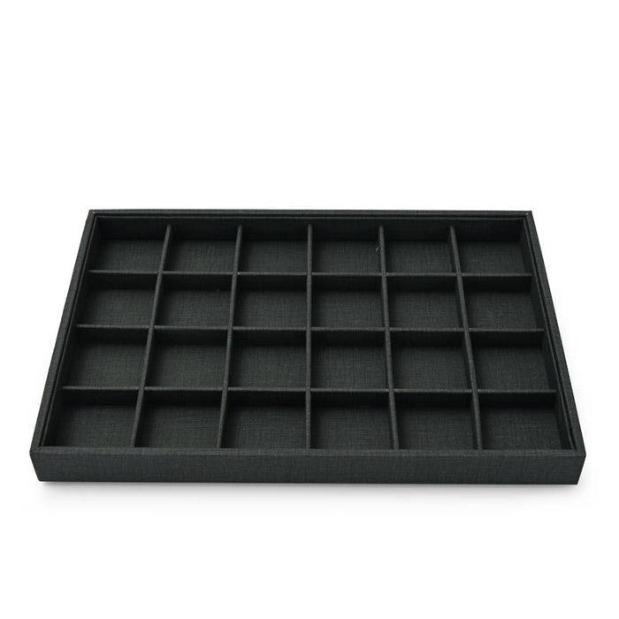 Modern stackable PU leather jewelry organizer tray
