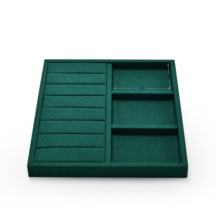 Modern green metal jewelry display tray