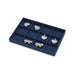 Elegant new blue microfiber jewelry tray