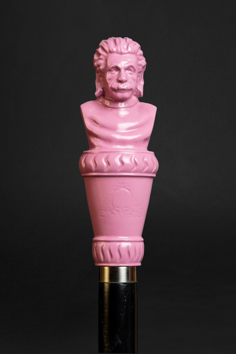 Postmodern Walking Stick with Artistic Wooden Handle
