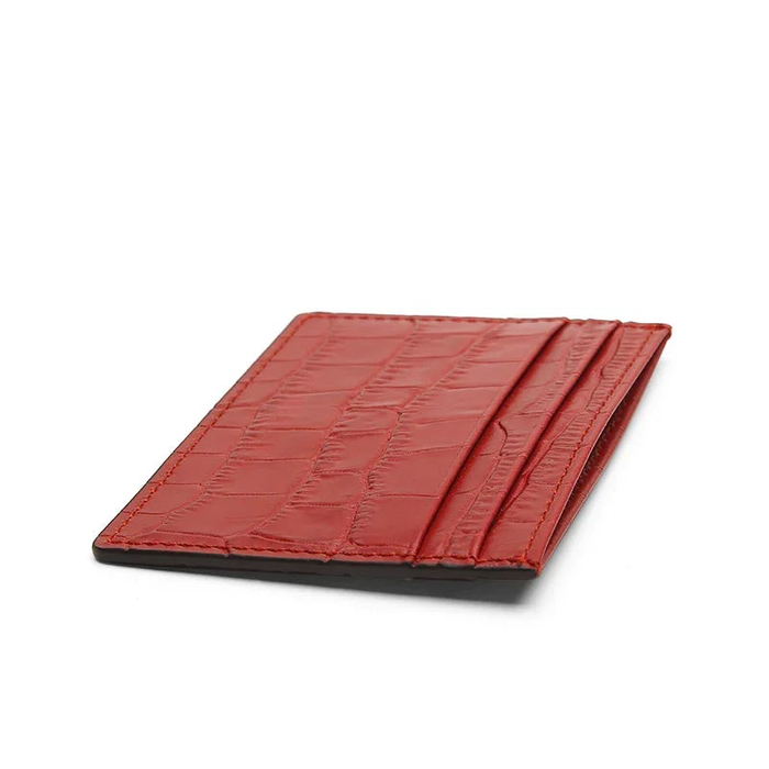Premium crocodile skin wallet minimalist luxury card case