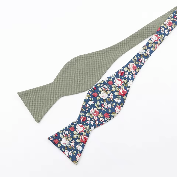 Lilafarbene Seidenfliege mit Blumenmuster zum Selbstbinden für stilvolle Männer