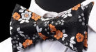Orange Floral Silk Self-Tie Bow Tie for Classy Men