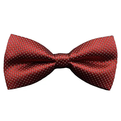 Red and Silver Deluxe Pre-Tied Bow Tie for Classy Men