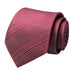 Red and Silver Striped Silk Tie for Men - Elegant Accessory for Formal Events