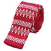 Mens Red Square Knit Tie for Classy Winter Style