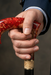 Red curly maple burl wood fashionable walking cane