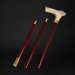 Designer Walking Cane with Wolf Handle – 3-Part Folding Stick