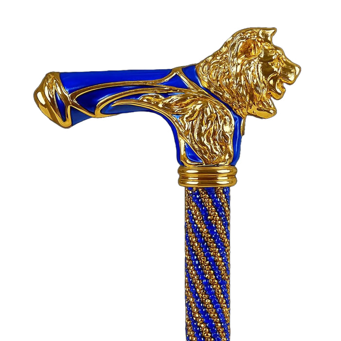 Jewelry Gold Lion Victorian Walking Cane Art Object