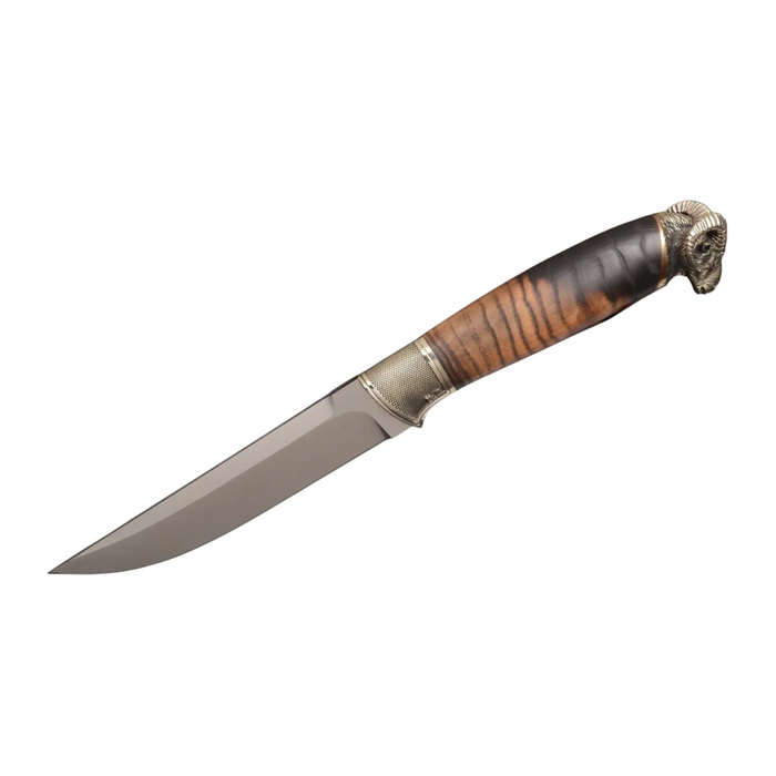 Couteau en acier Damas avec manche en bois hybride époxy rouge